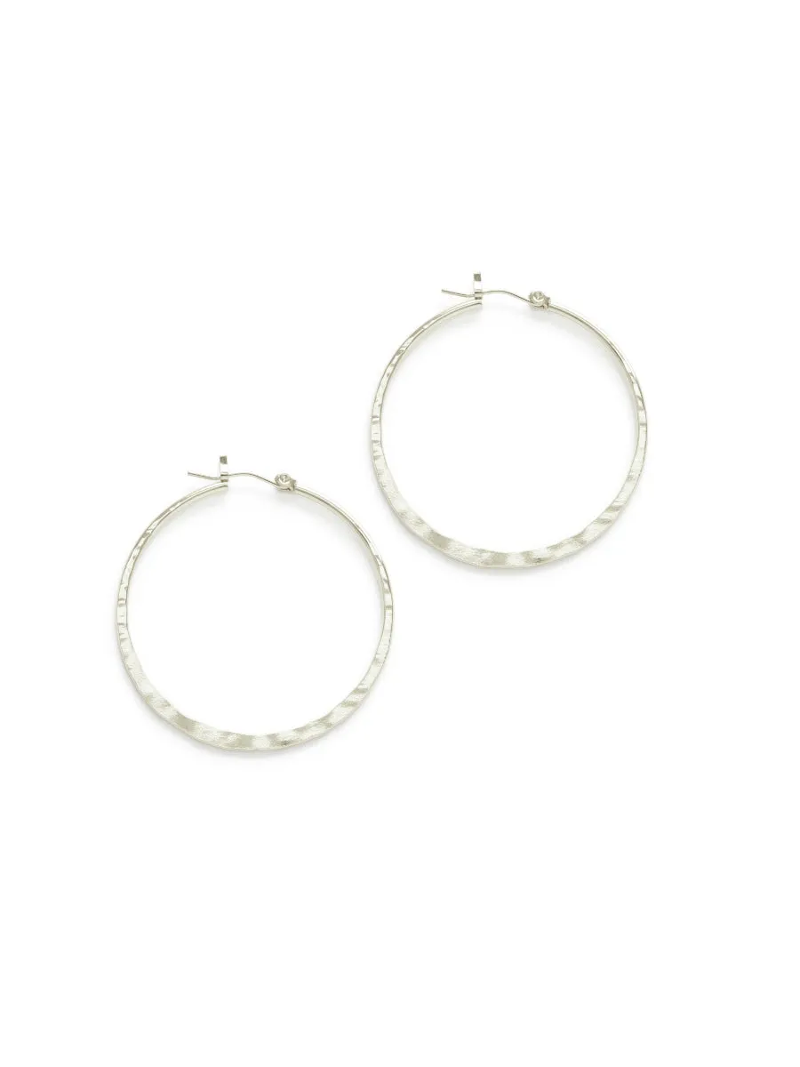 Hammered Pincatch Hoops by Amano Studio