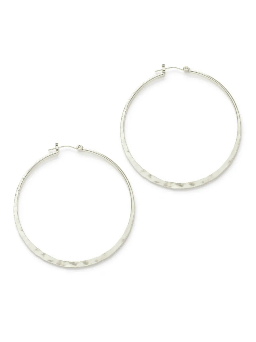 Hammered Pincatch Hoops by Amano Studio