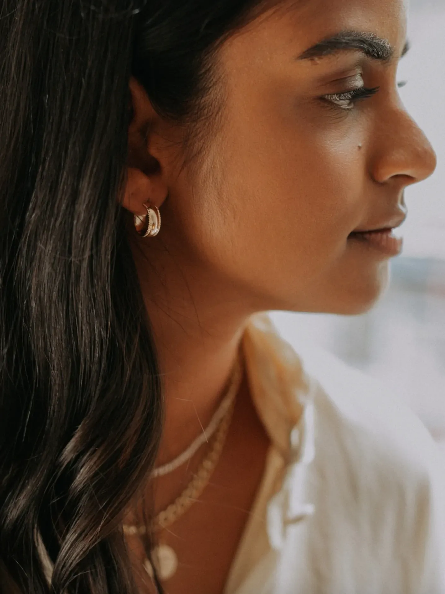 Hart   Stone Celine Hoops in Gold