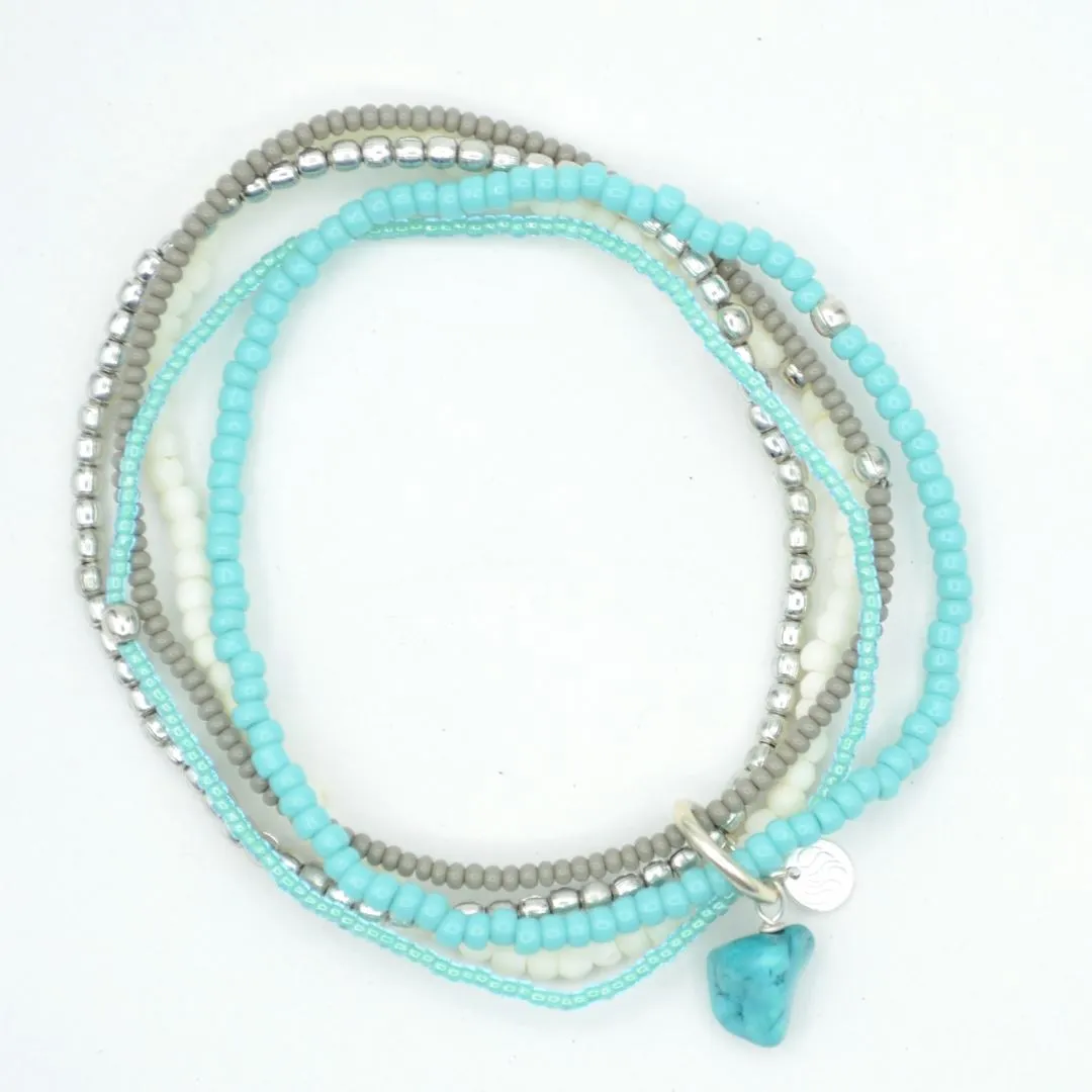 Karuna Turquoise Beaded Bracelet