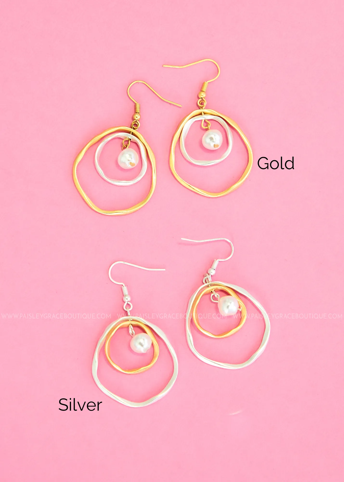 Kelsea Dangle Hoop Earrings - 2 colors