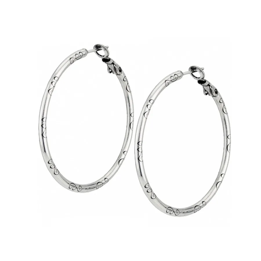 Large Hoop Charm Earrings