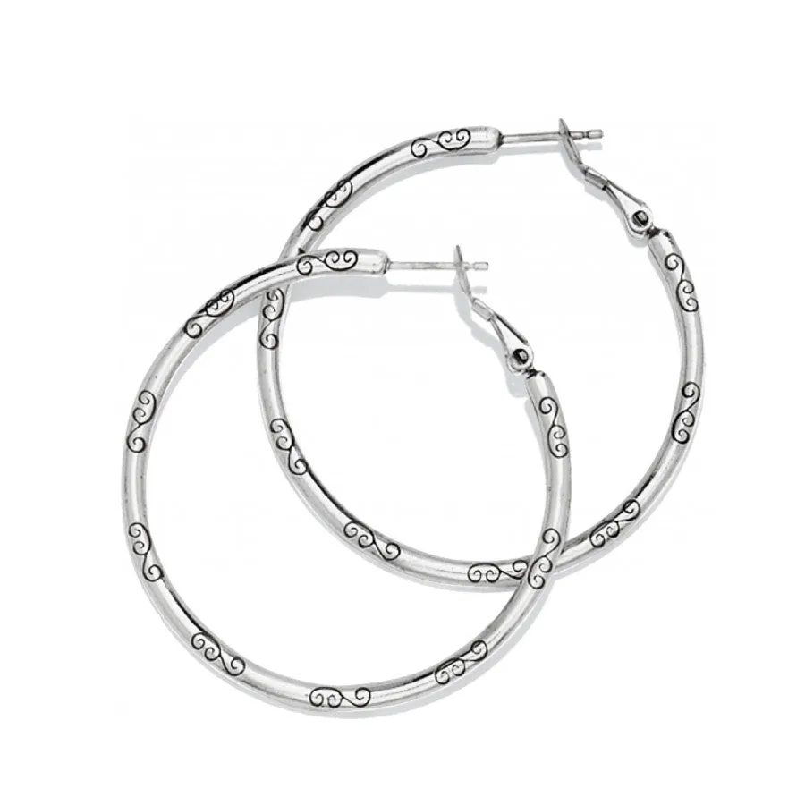 Large Hoop Charm Earrings