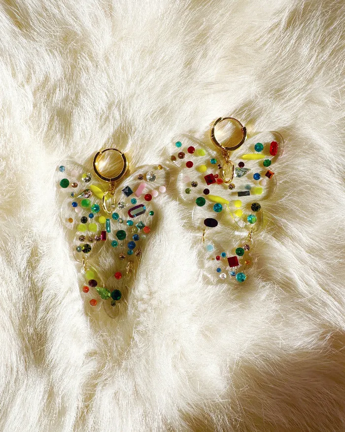 Liv Butterfly Vintage Rhinestones Earrings