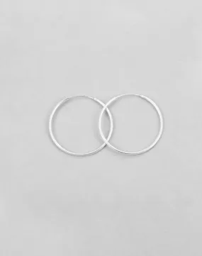 Loren Stewart :: Riley Hoop Earrings Silver