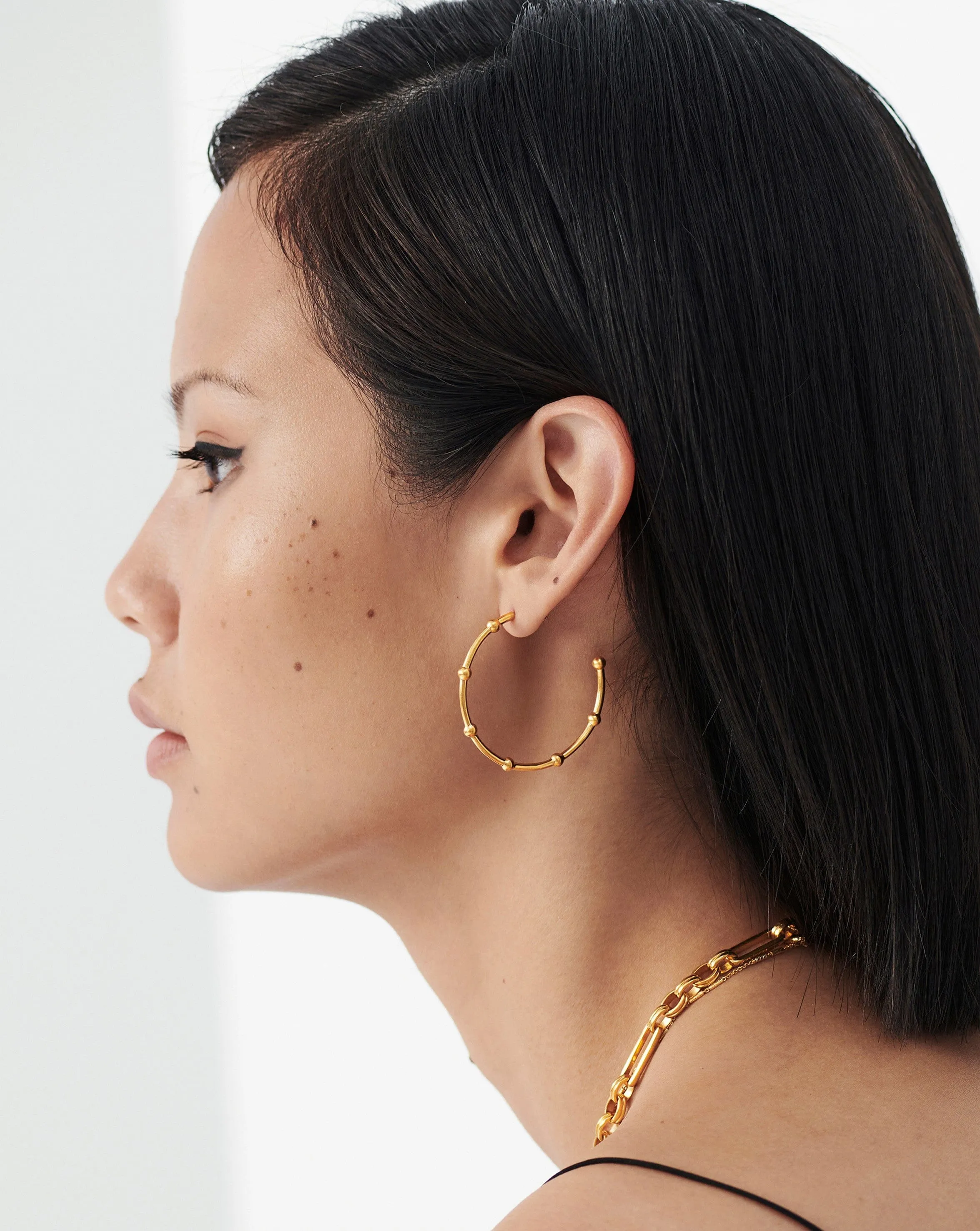 Lucy Williams Large Orb Hoop Earrings