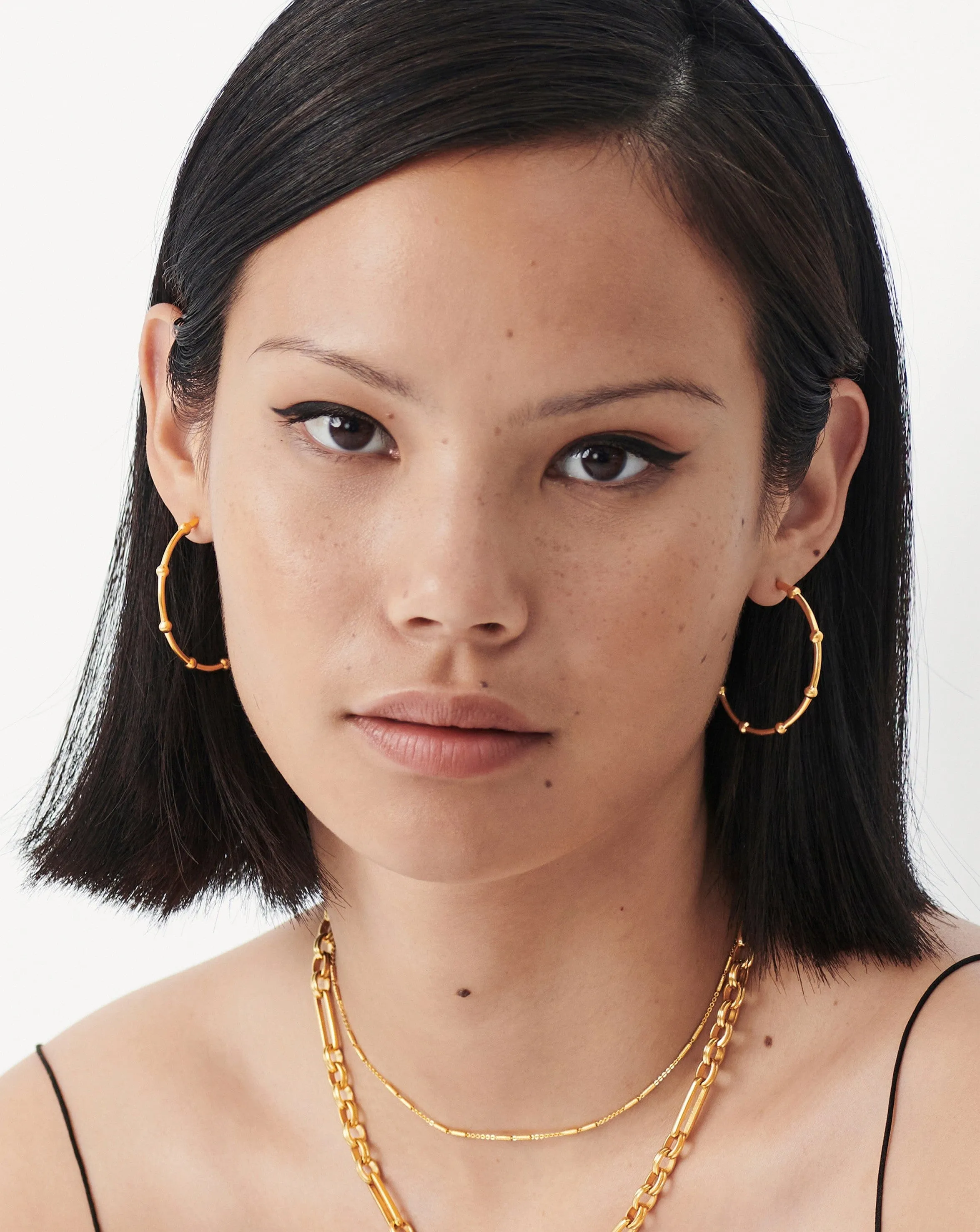 Lucy Williams Large Orb Hoop Earrings