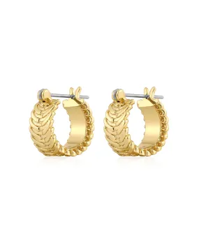 Luv AJ Domenico Chain Gold Hoops