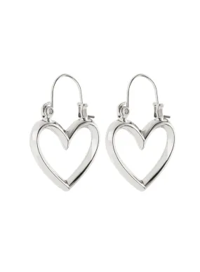 Luv Aj Mini Heartbreaker Hoops Earrings in Polished Rhodium