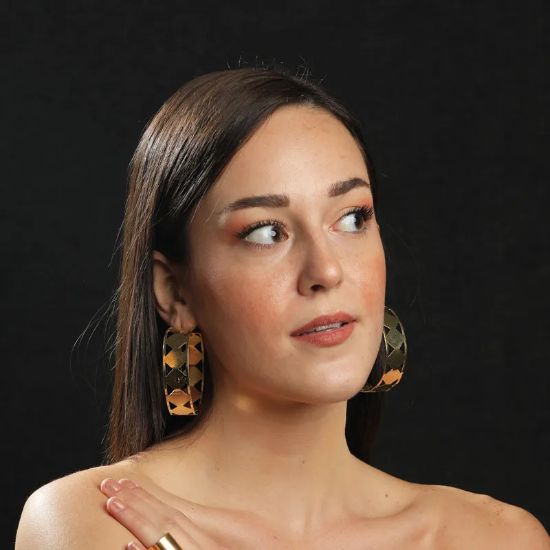 Mashal Handcrafted Brass Hoops