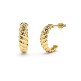 Medium Croissant Hoop Earrings