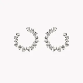 Medium Multi-Shape Open Hoop Earrings