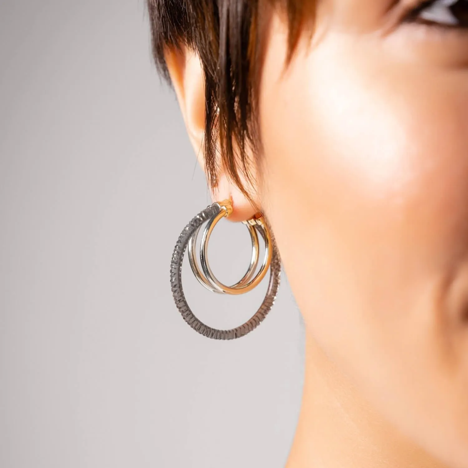 Multi Lucite Hoop Earrings