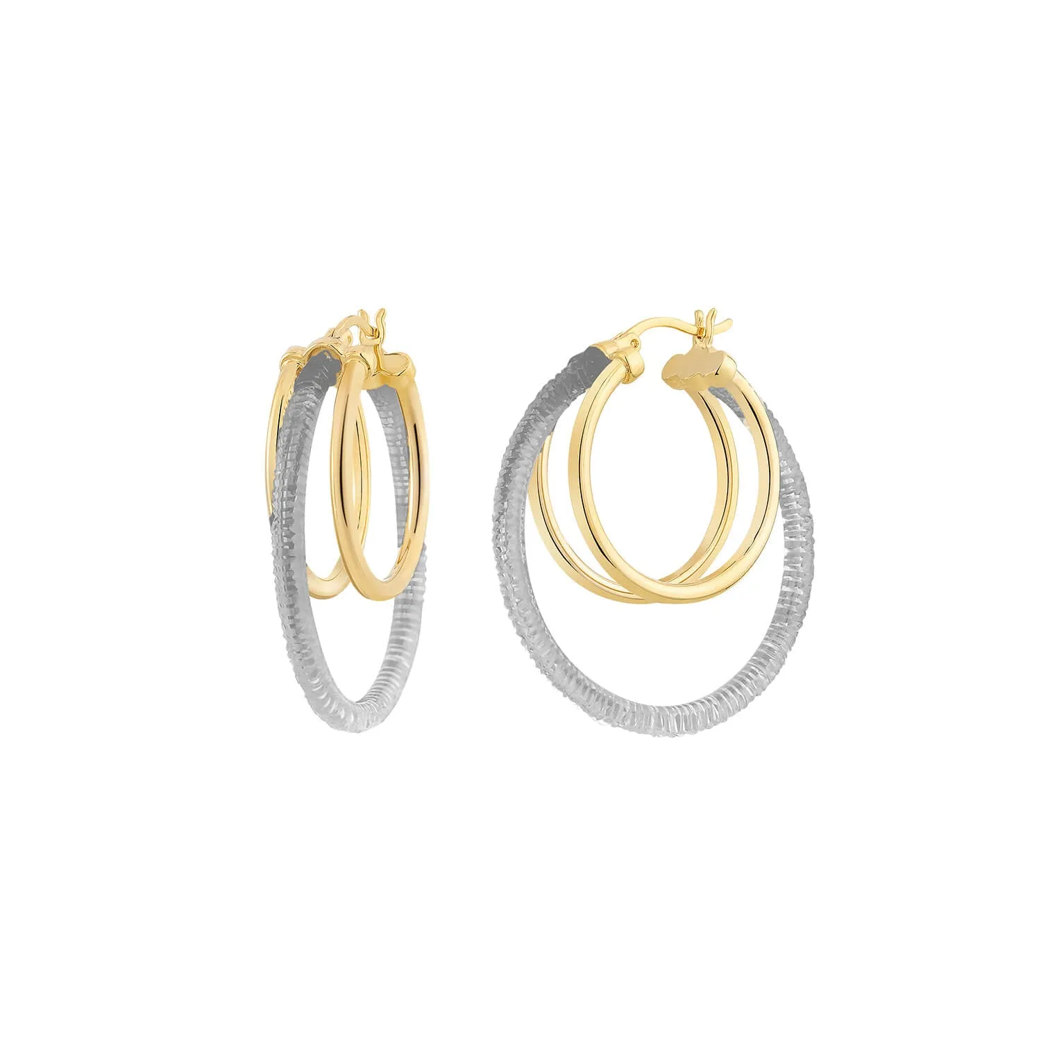 Multi Lucite Hoop Earrings