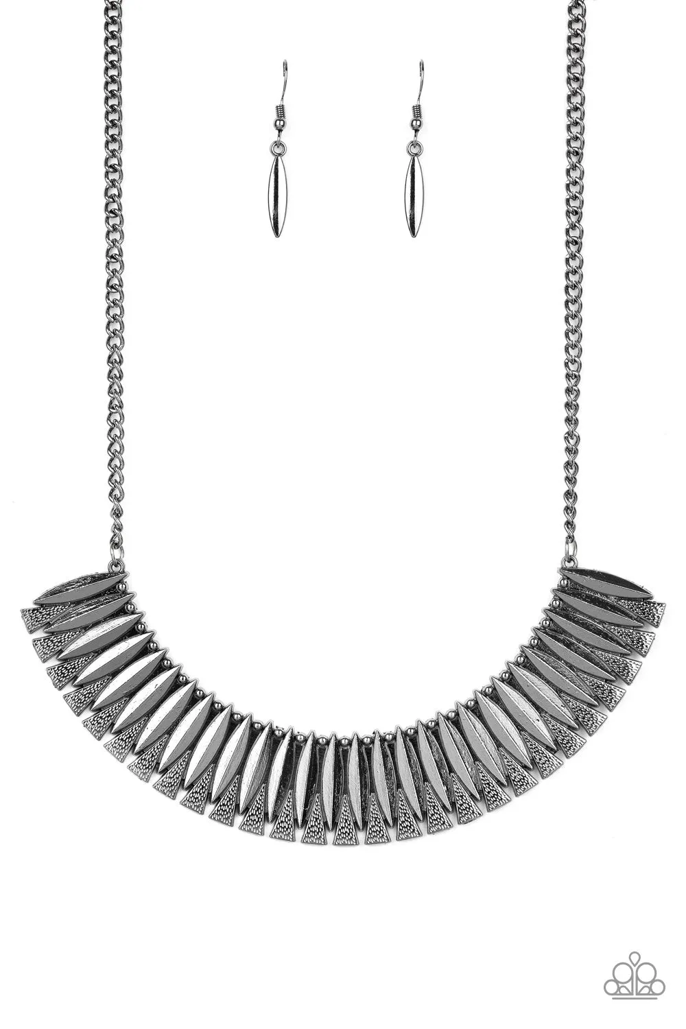 My Main MANE - Black Gunmetal Paparazzi Jewelry Necklace