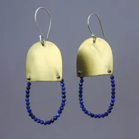 NEW! Brass Arch and Bead Loop Earrings by Eric Silva