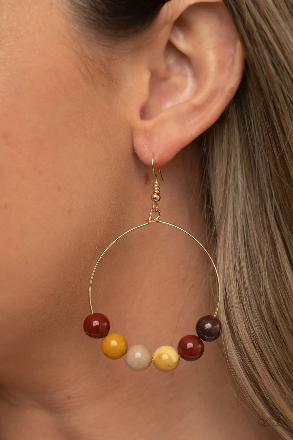 Paparazzi Earring ~ Let It Slide - Multi Hoops Earring