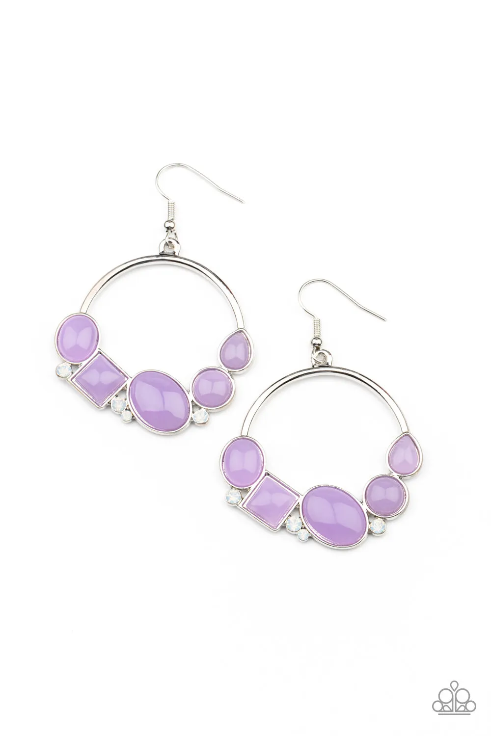 Paparazzi Earring ~ Beautifully Bubblicious - Purple