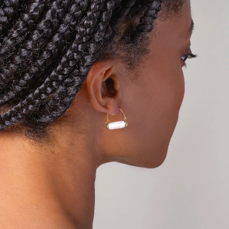 Pearl Hoop Earrings