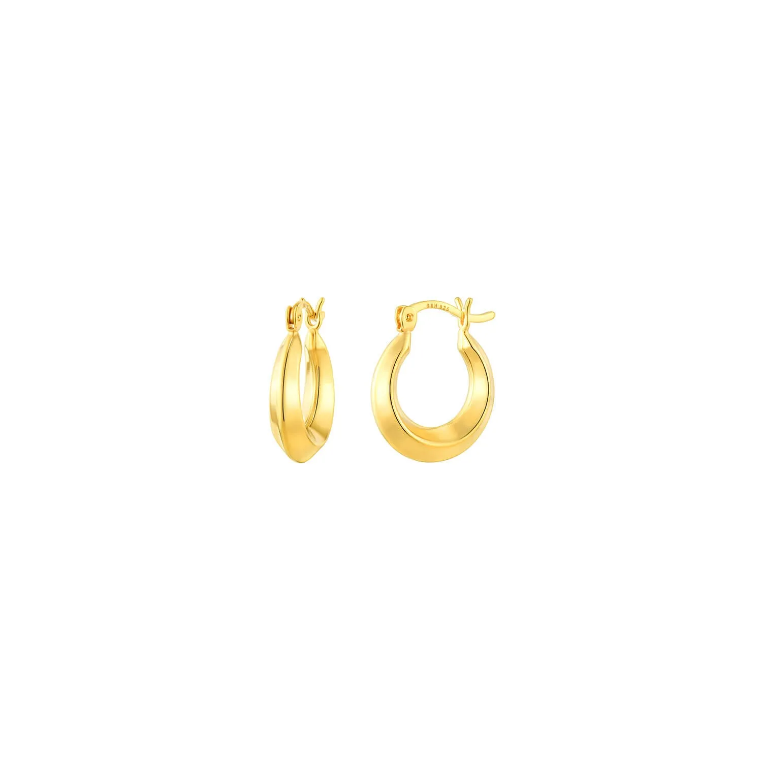 Petite Enamel Slope Huggie Hoop Earrings