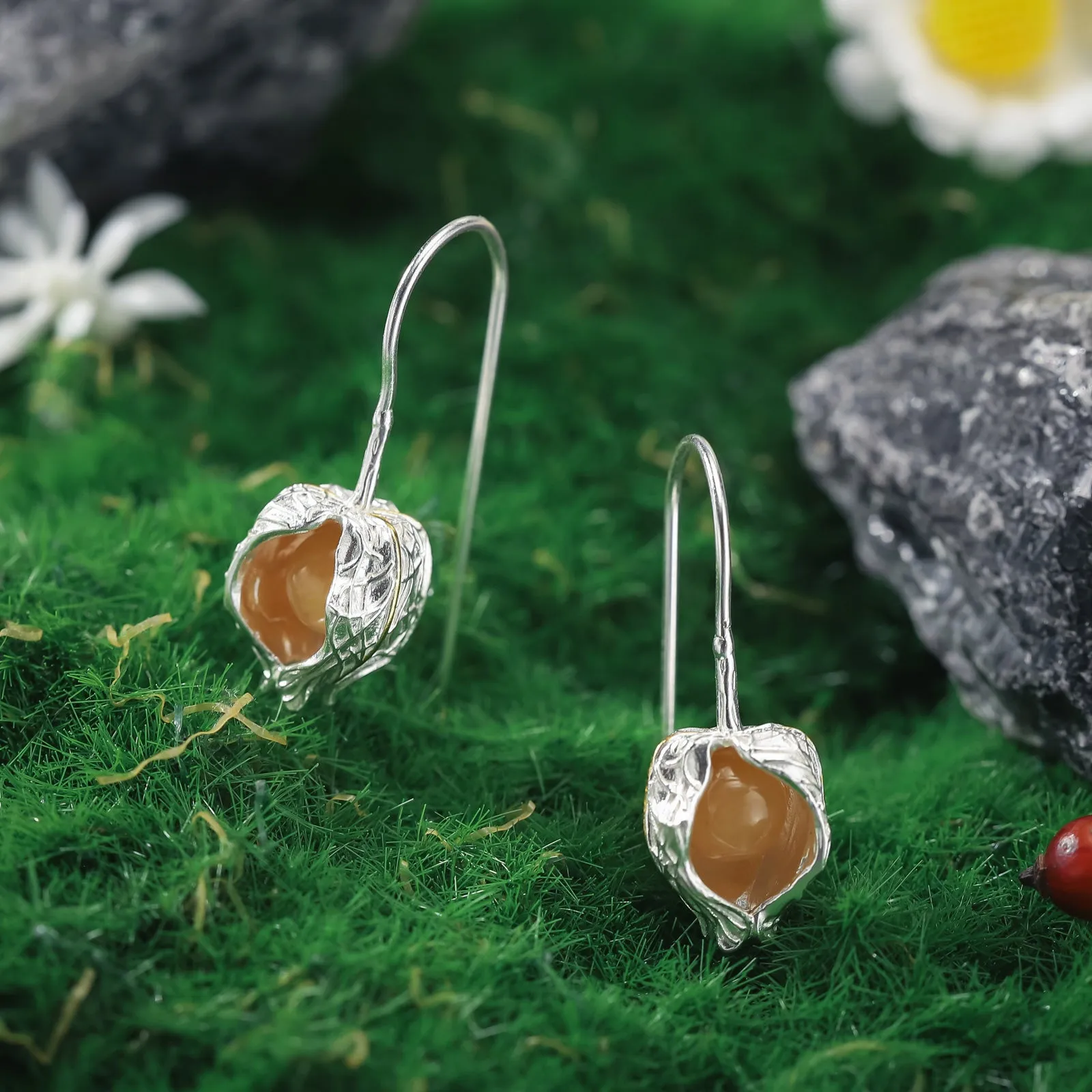 Physalis Hook Earrings