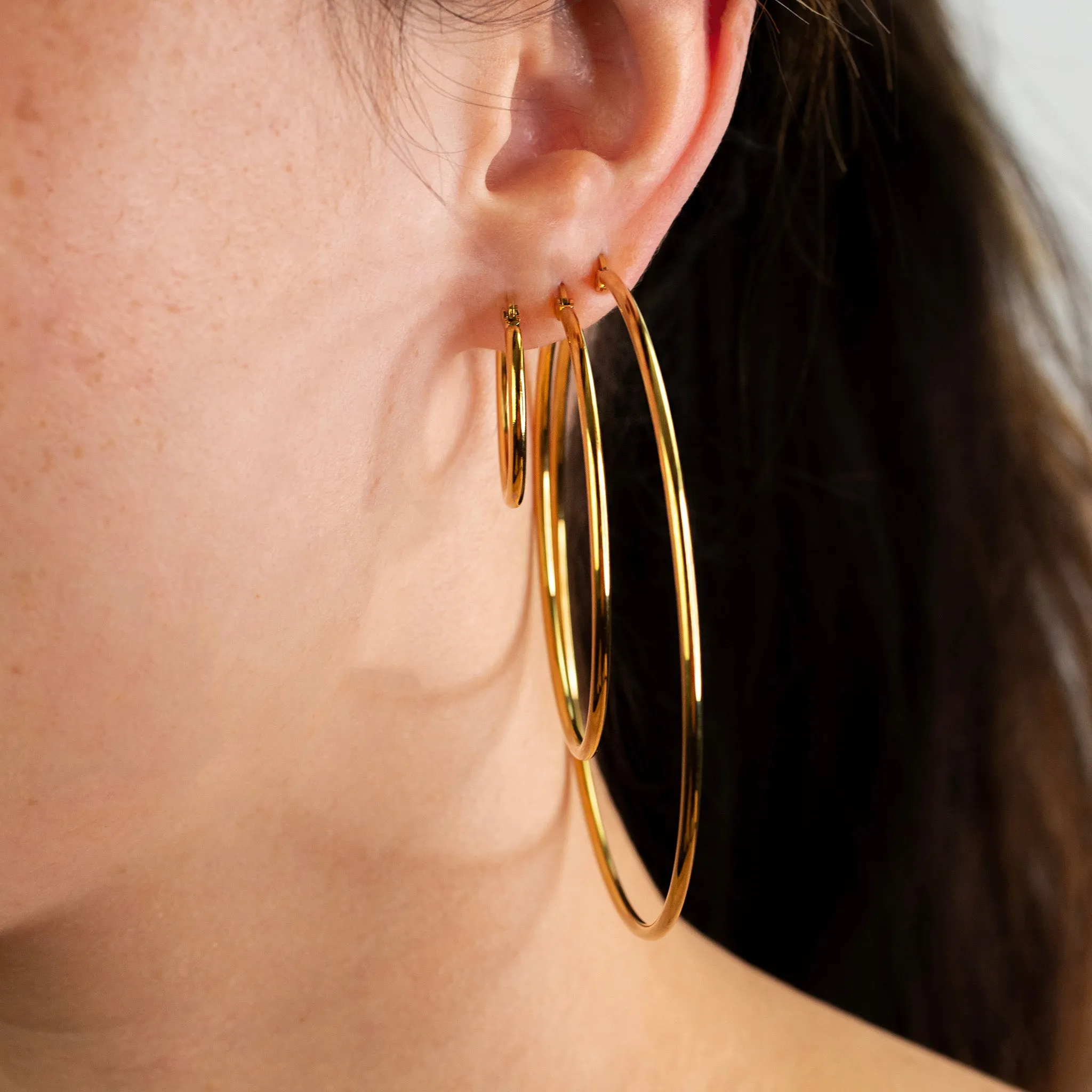 Prism High Shine Giant Hoop Earrings - Proceeds Donated