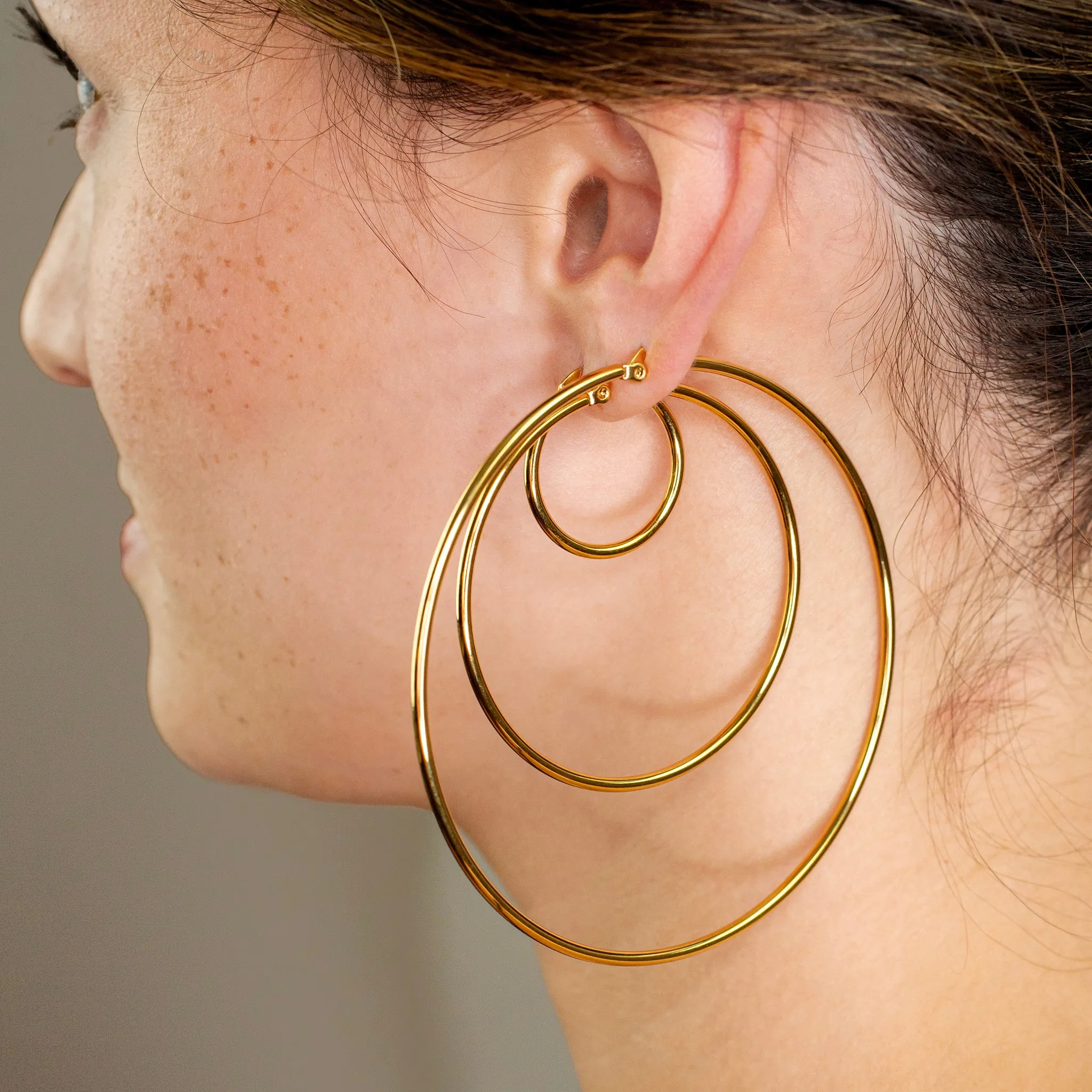 Prism High Shine Giant Hoop Earrings - Proceeds Donated