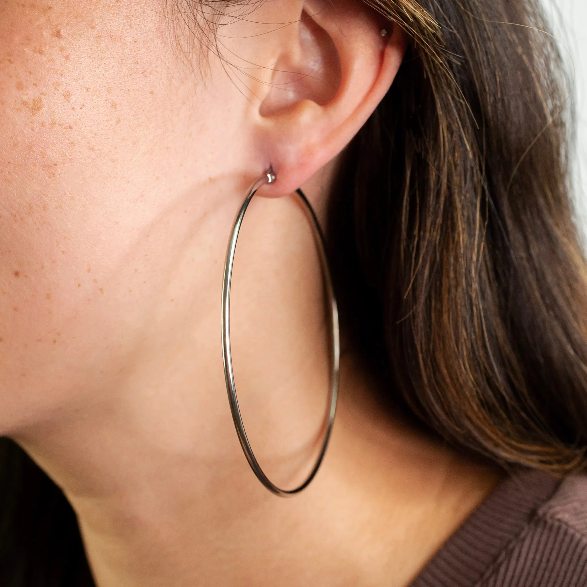 Prism High Shine Giant Hoop Earrings - Proceeds Donated