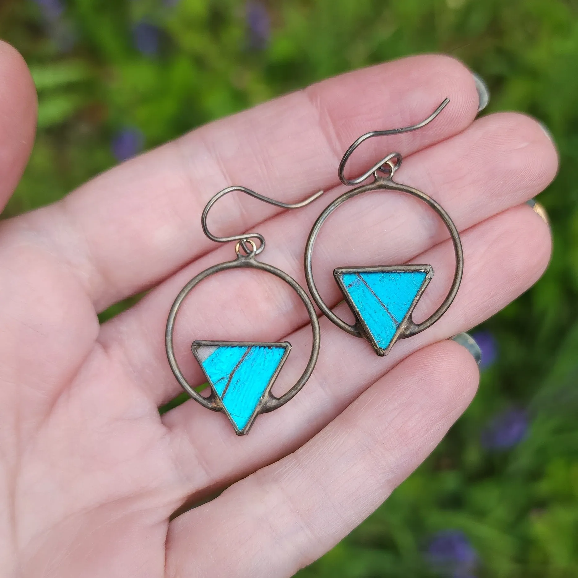 RESERVED Blue Morpho Twelfth House Earrings - Wholesale Jewelry