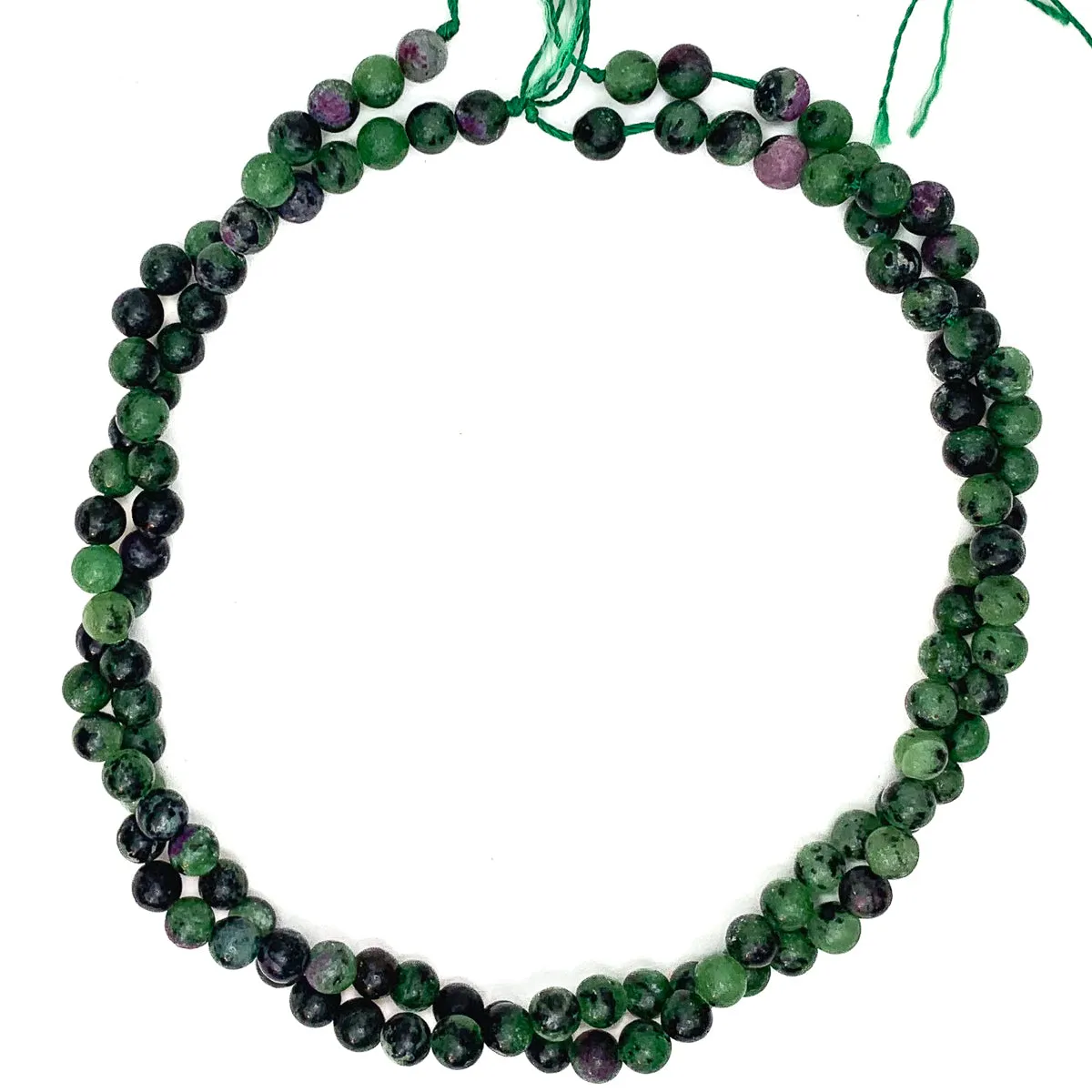 Ruby Zoisite 7mm Smooth Rounds Bead Strand