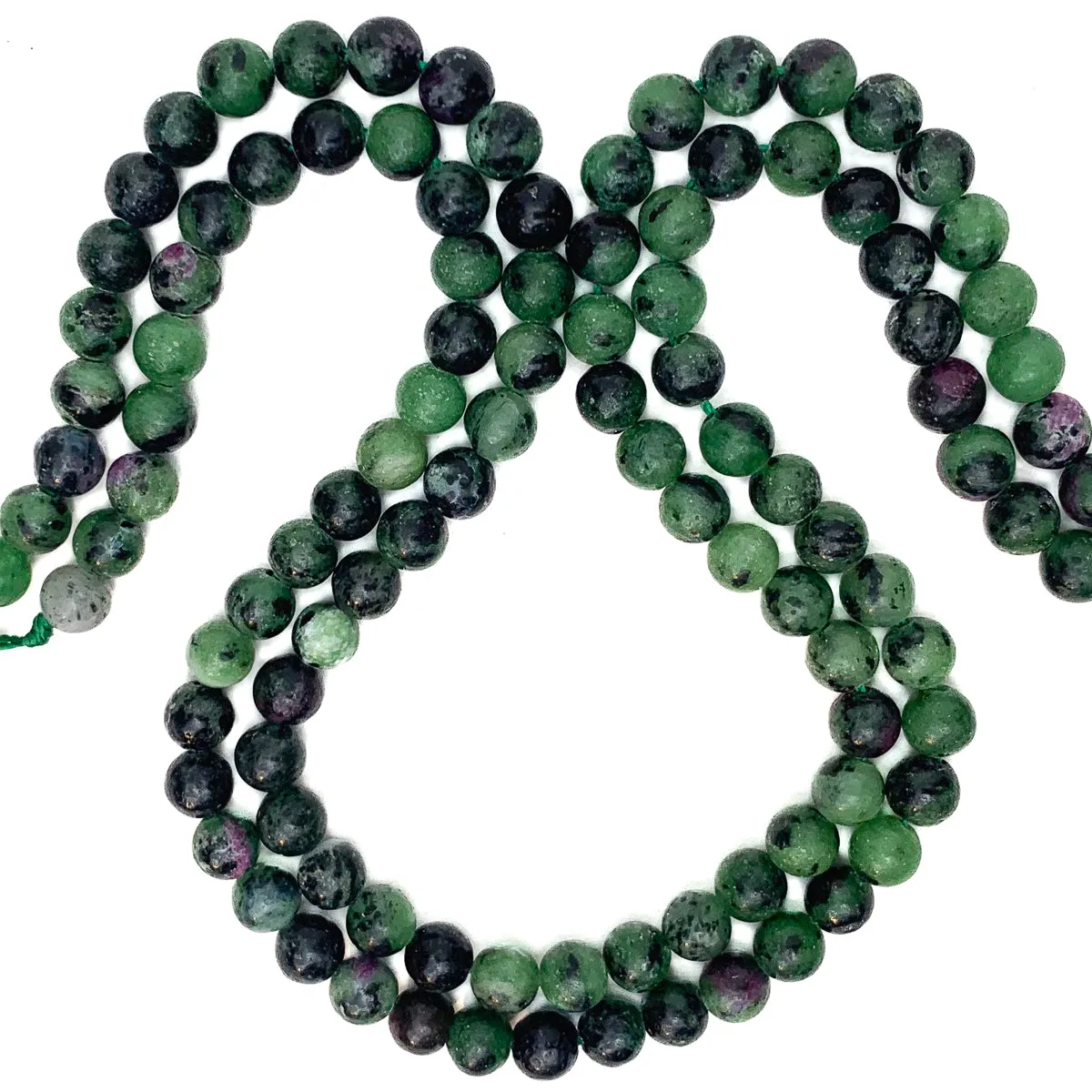 Ruby Zoisite 7mm Smooth Rounds Bead Strand