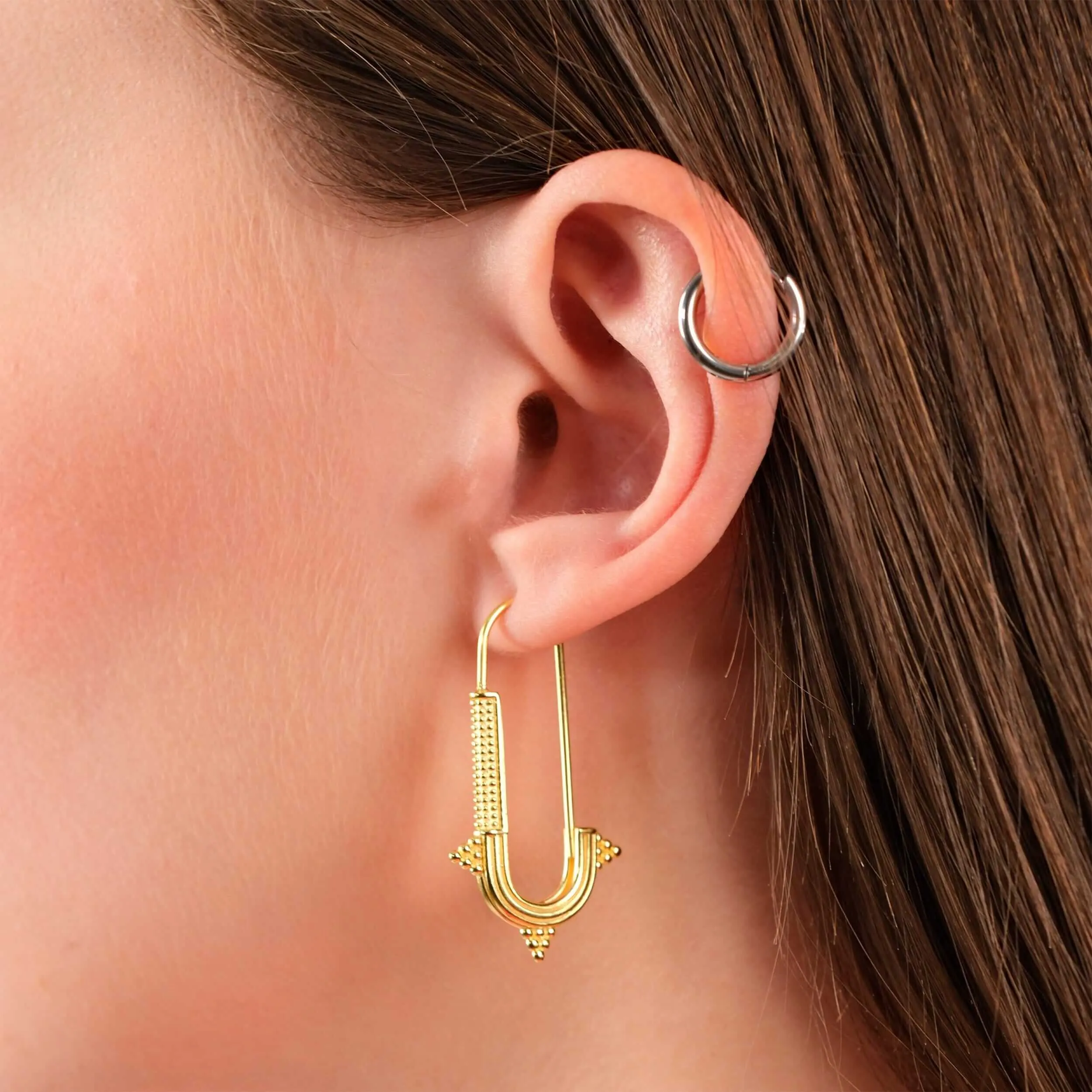 Safety Pin Earrings | 14K Gold Vermeil