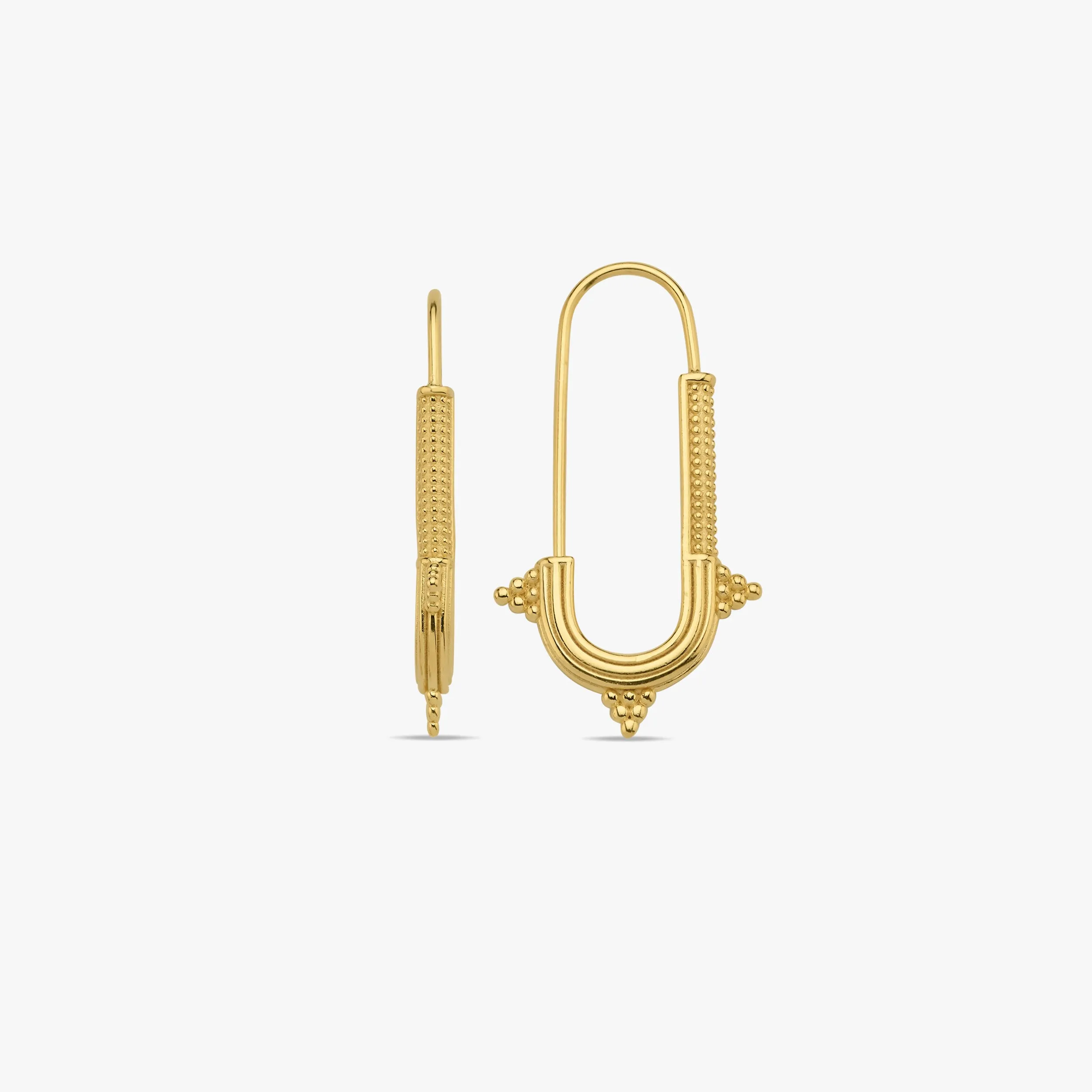 Safety Pin Earrings | 14K Gold Vermeil