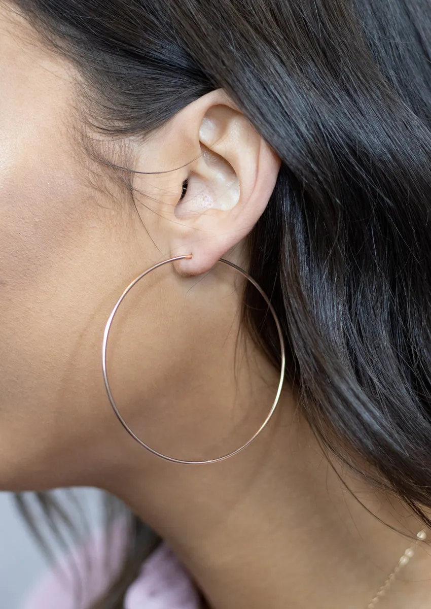 SALE Gwen Rose Gold Hoops