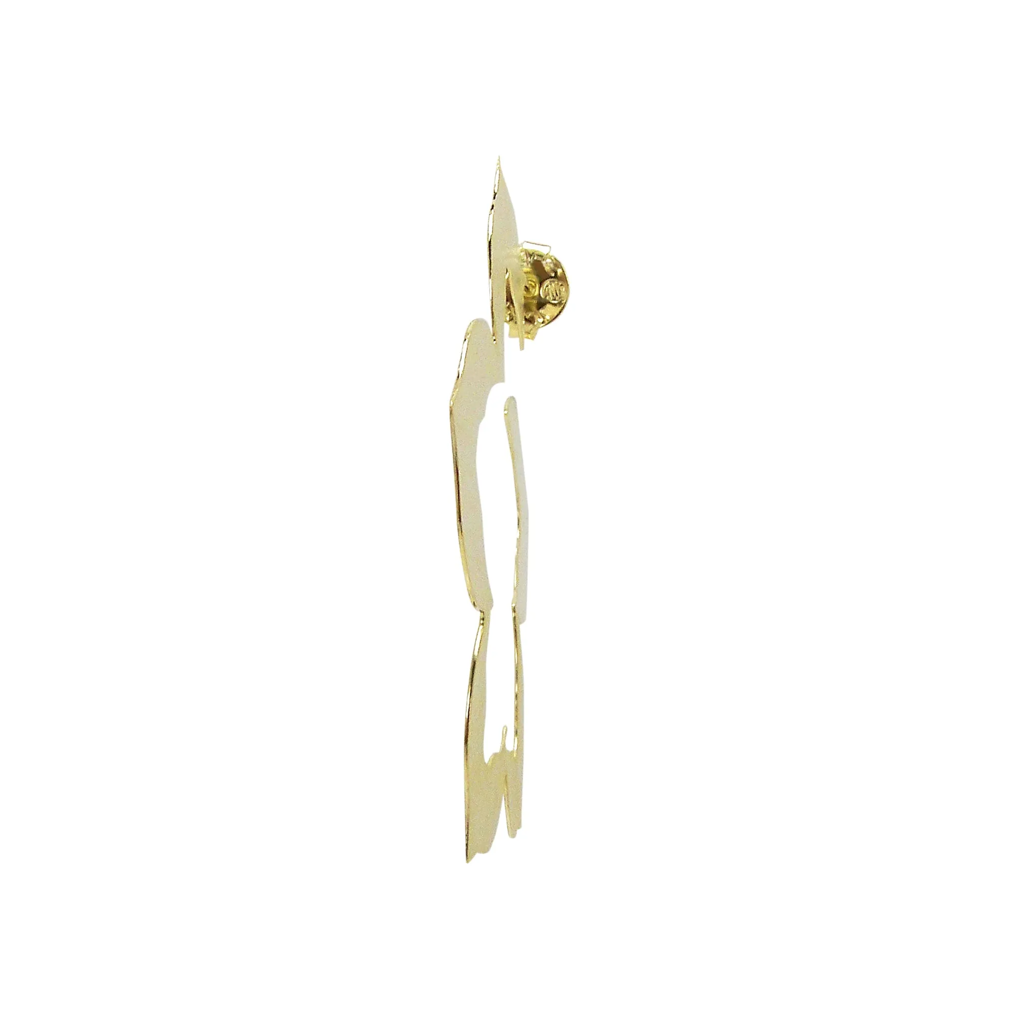 Sheila Fajl Flora Flower Inspired Hoop Earrings in Brushed Gold Plated