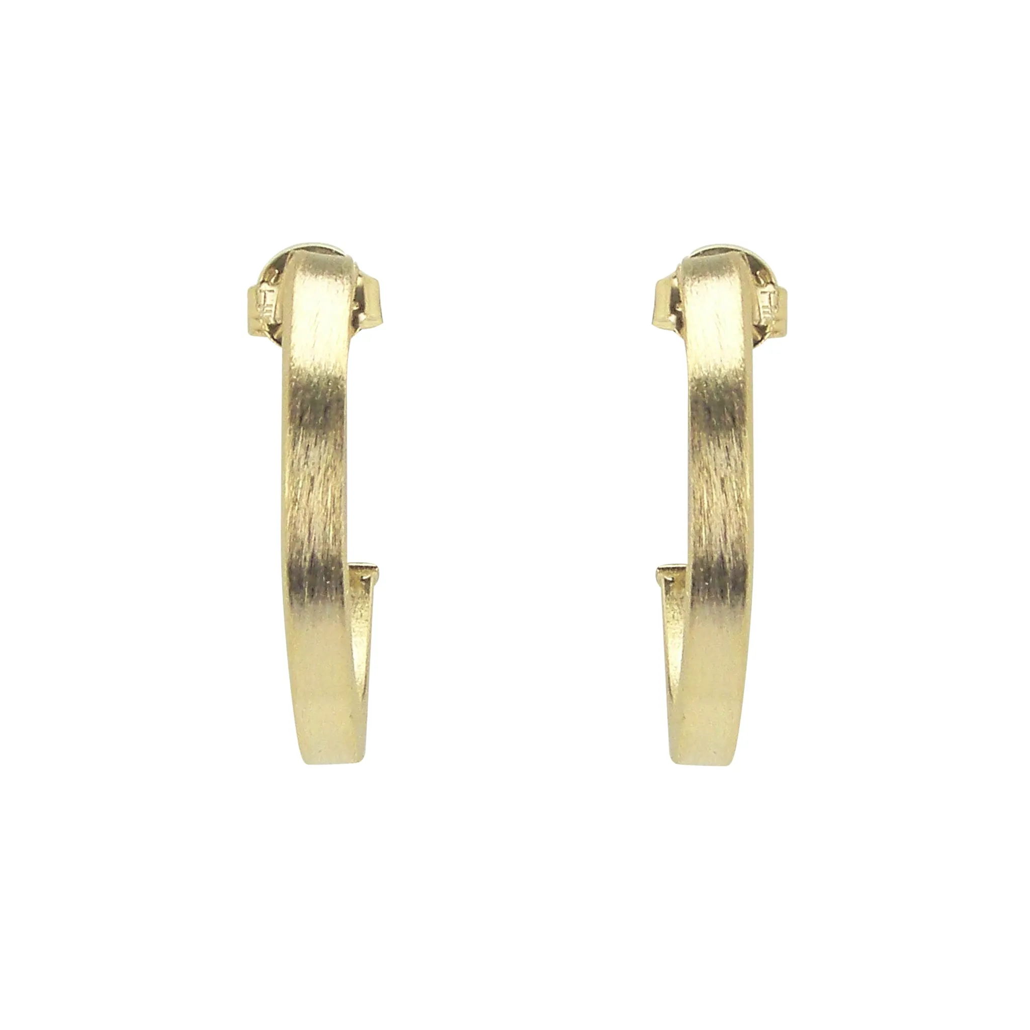 Sheila Fajl Ilana Bold Square Tube Hoop Earrings in Gold Plated