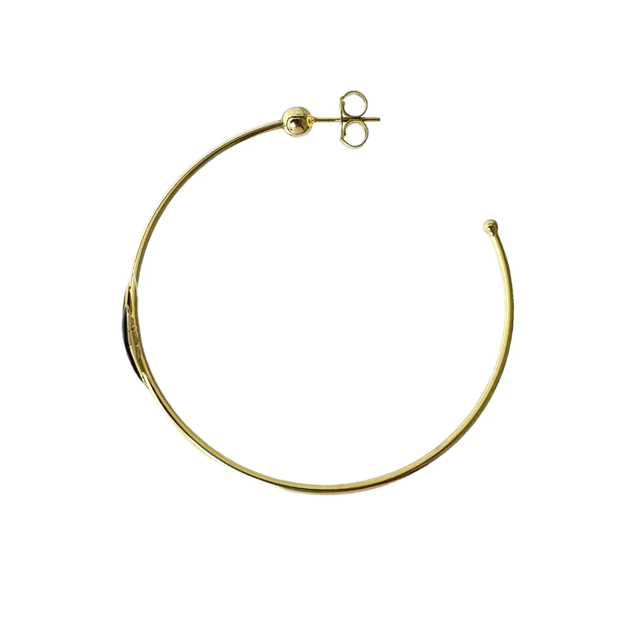 Sheila Fajl Ursa Star Hoops in Black Resin and Gold Plated