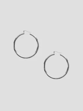 Silver Large Sleek Hoops