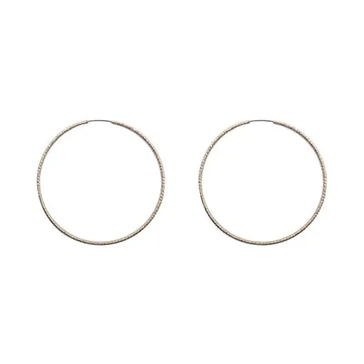 Simply Classic Hoop Earrings - Silver