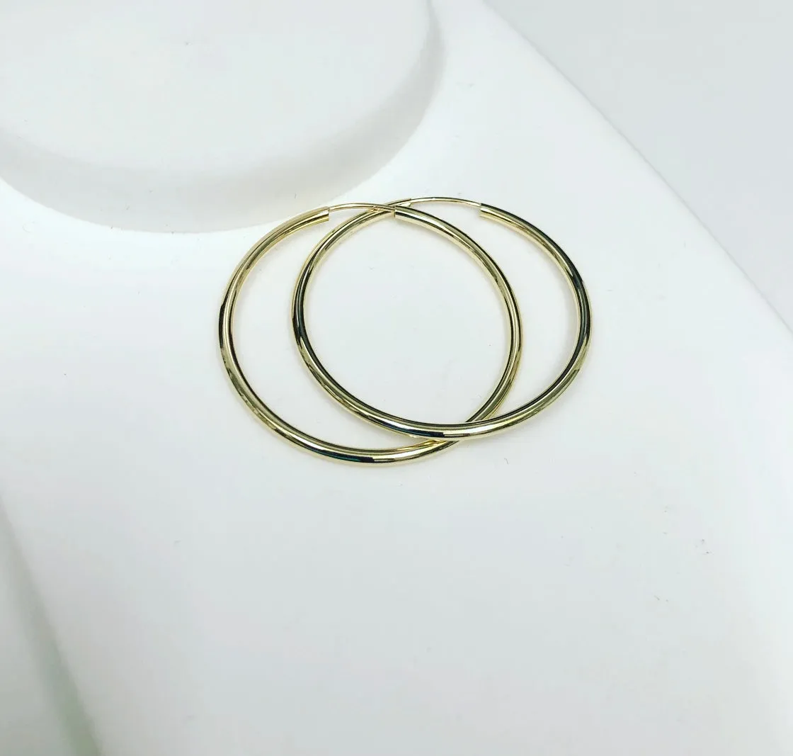 Sleepers gold hoop  earrings E103