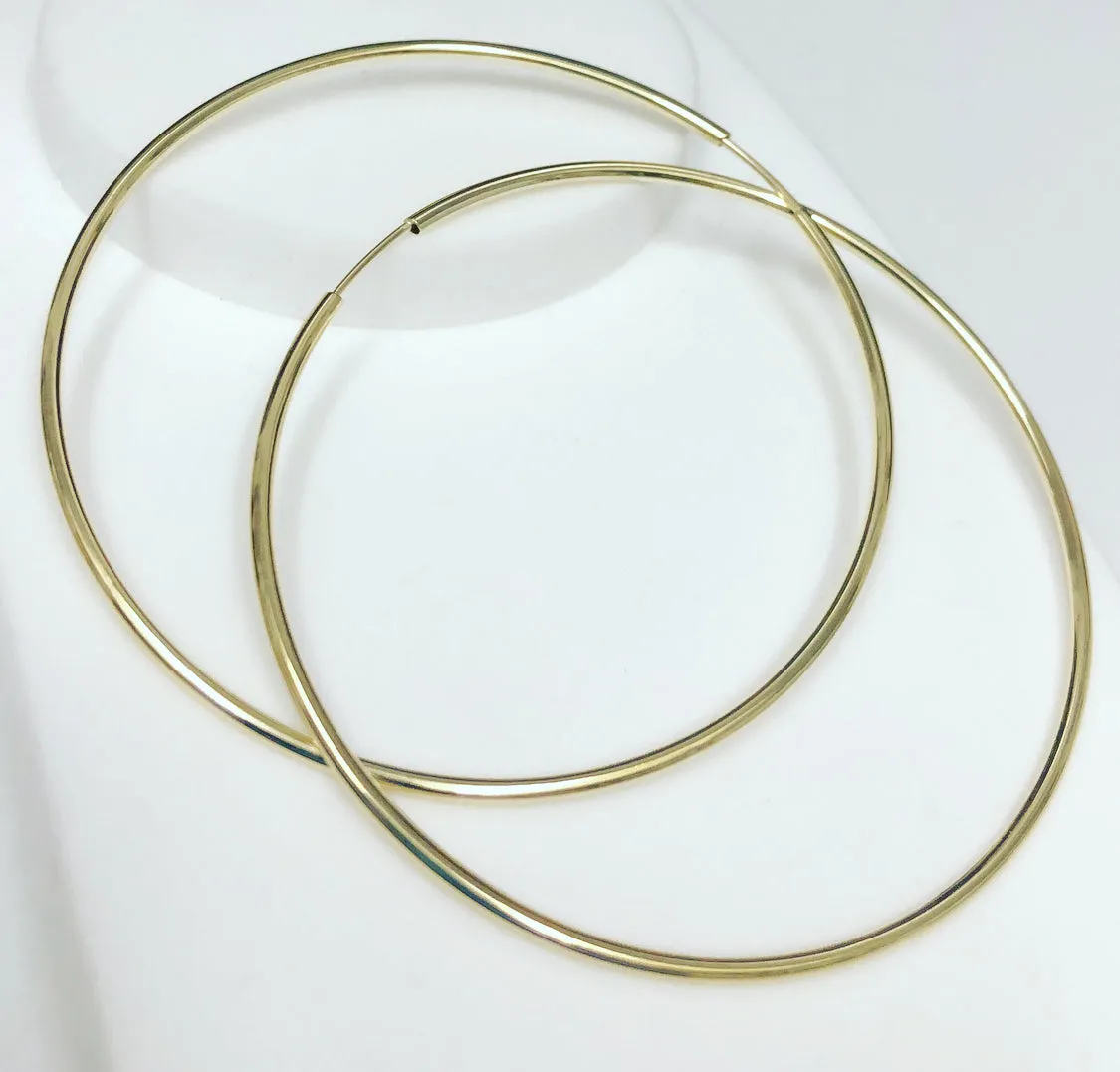 Sleepers gold hoop  earrings E103