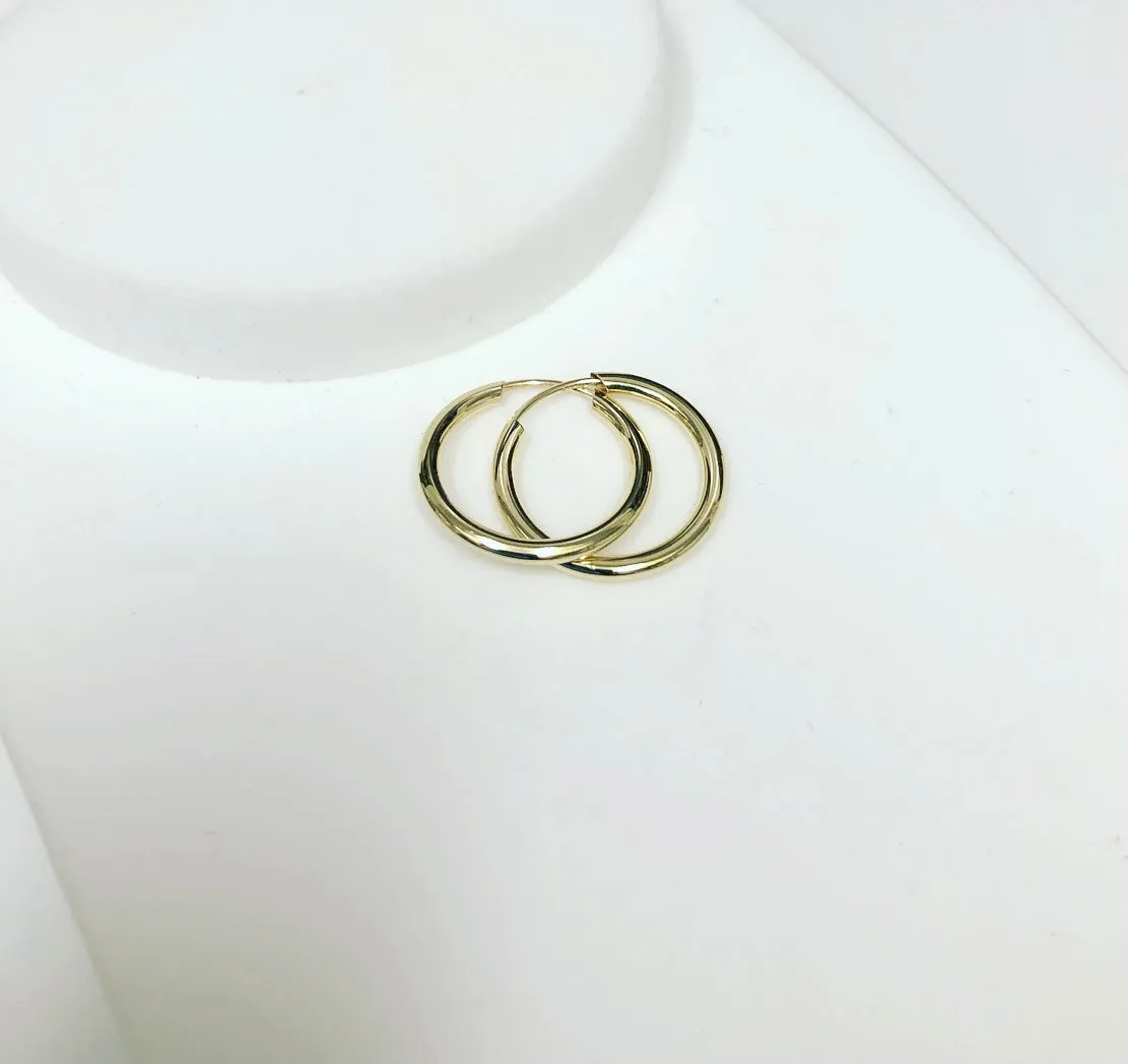 Sleepers gold hoop  earrings E103