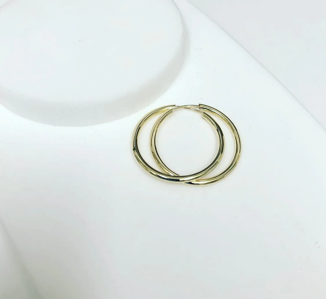 Sleepers gold hoop  earrings E103