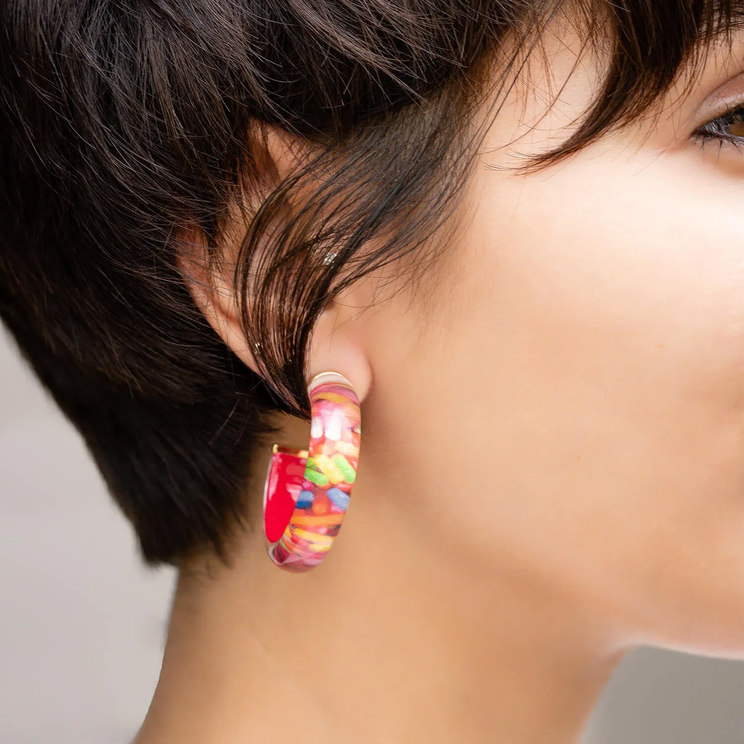 Sprinkles Illusion Hoop Earrings