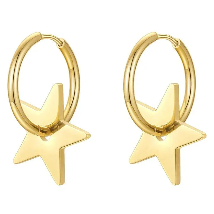 Star Dangle Hoop