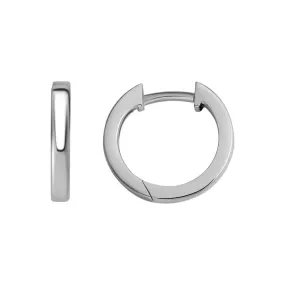 STERLING SILVER 14MM SQUARED TUBE HOOP EARRINGS