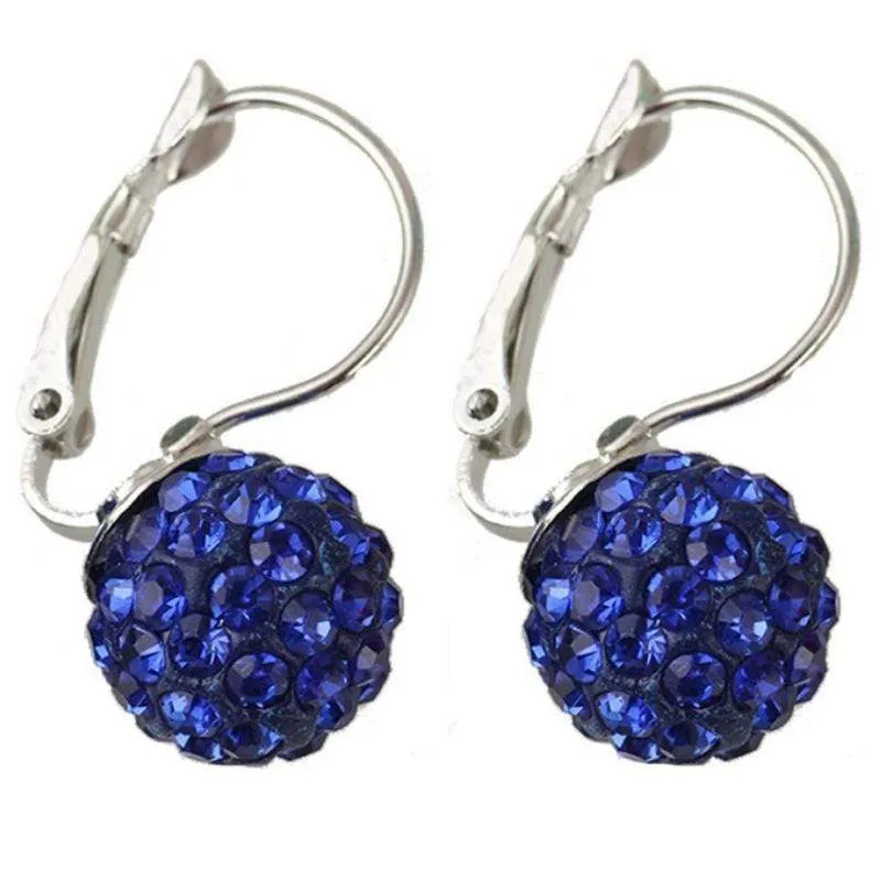 The Crystal Ball Ya'll Royal Blue Huggie Hoop Earrings