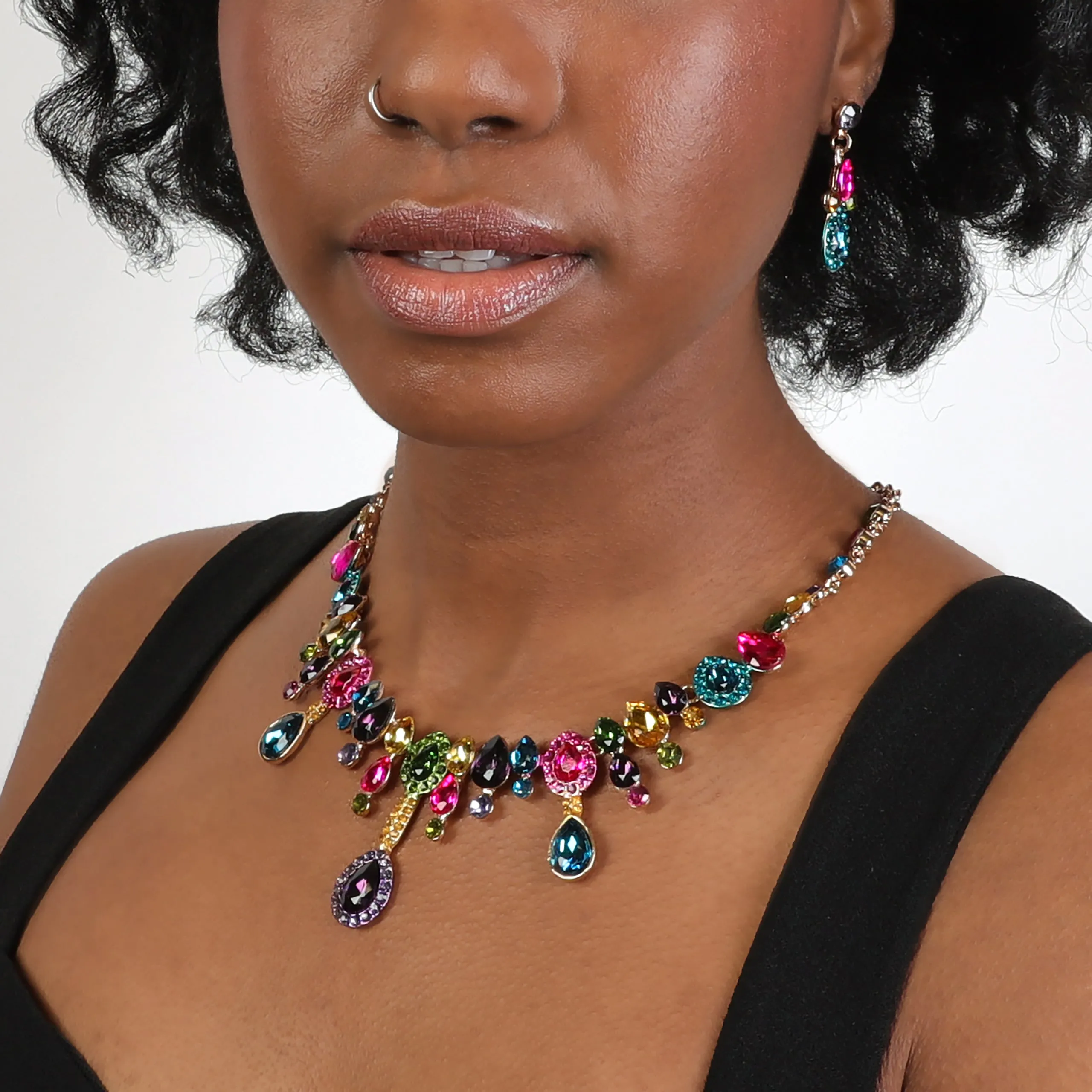 The Ways Teardrop Collar Necklace & Earring Set