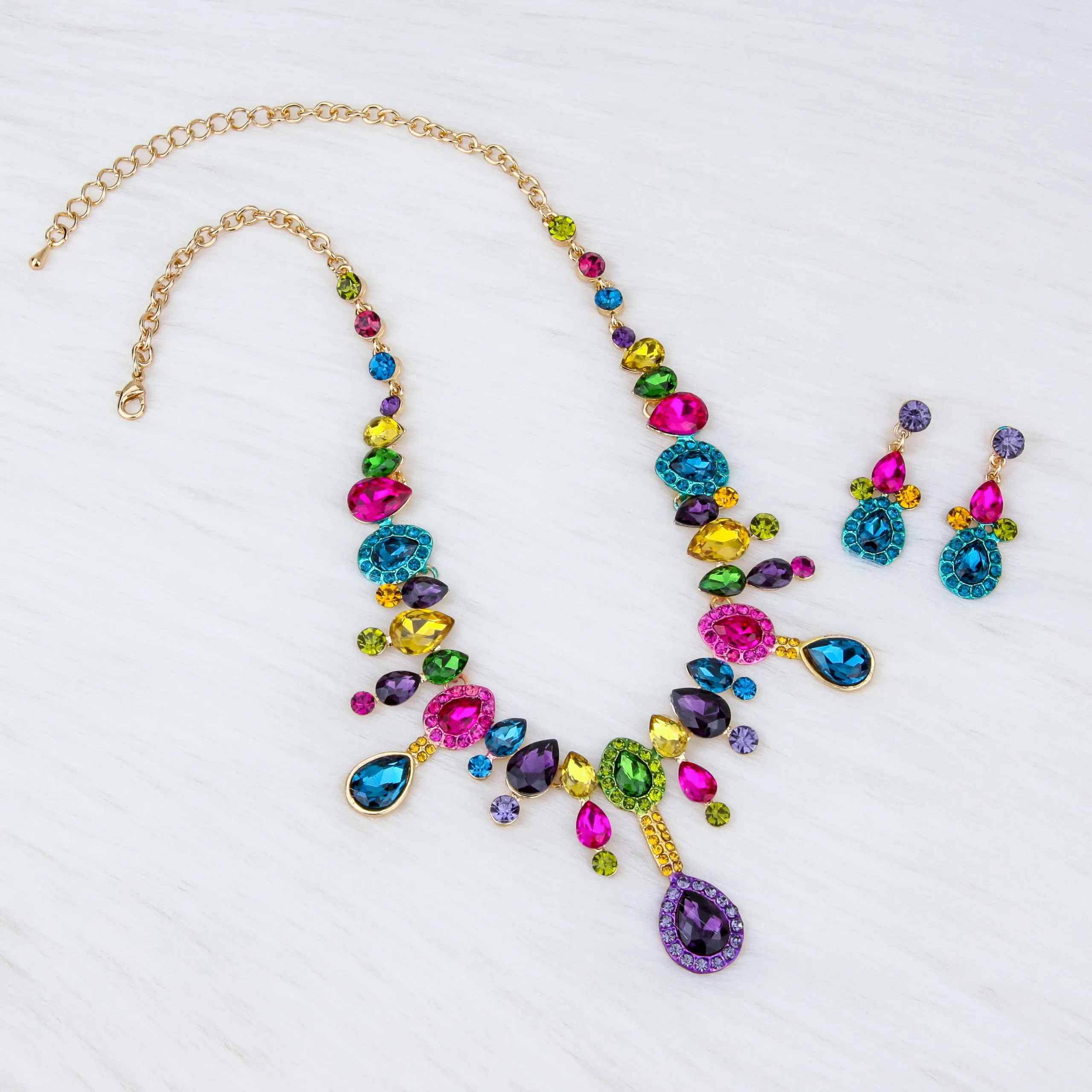 The Ways Teardrop Collar Necklace & Earring Set