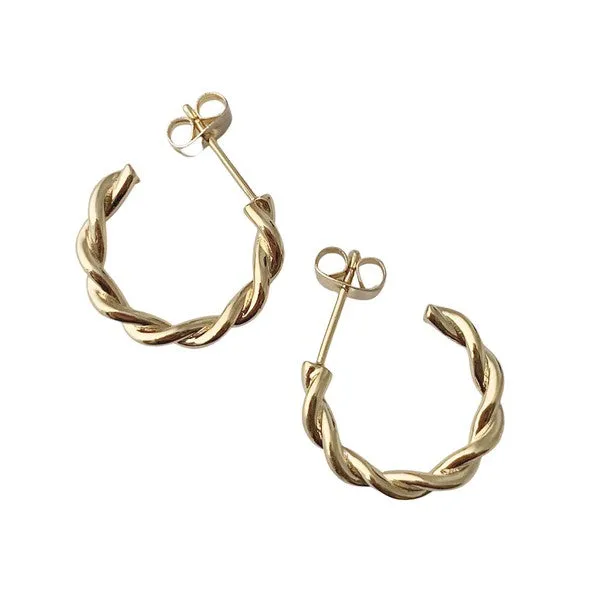 Thick Twist Hoops